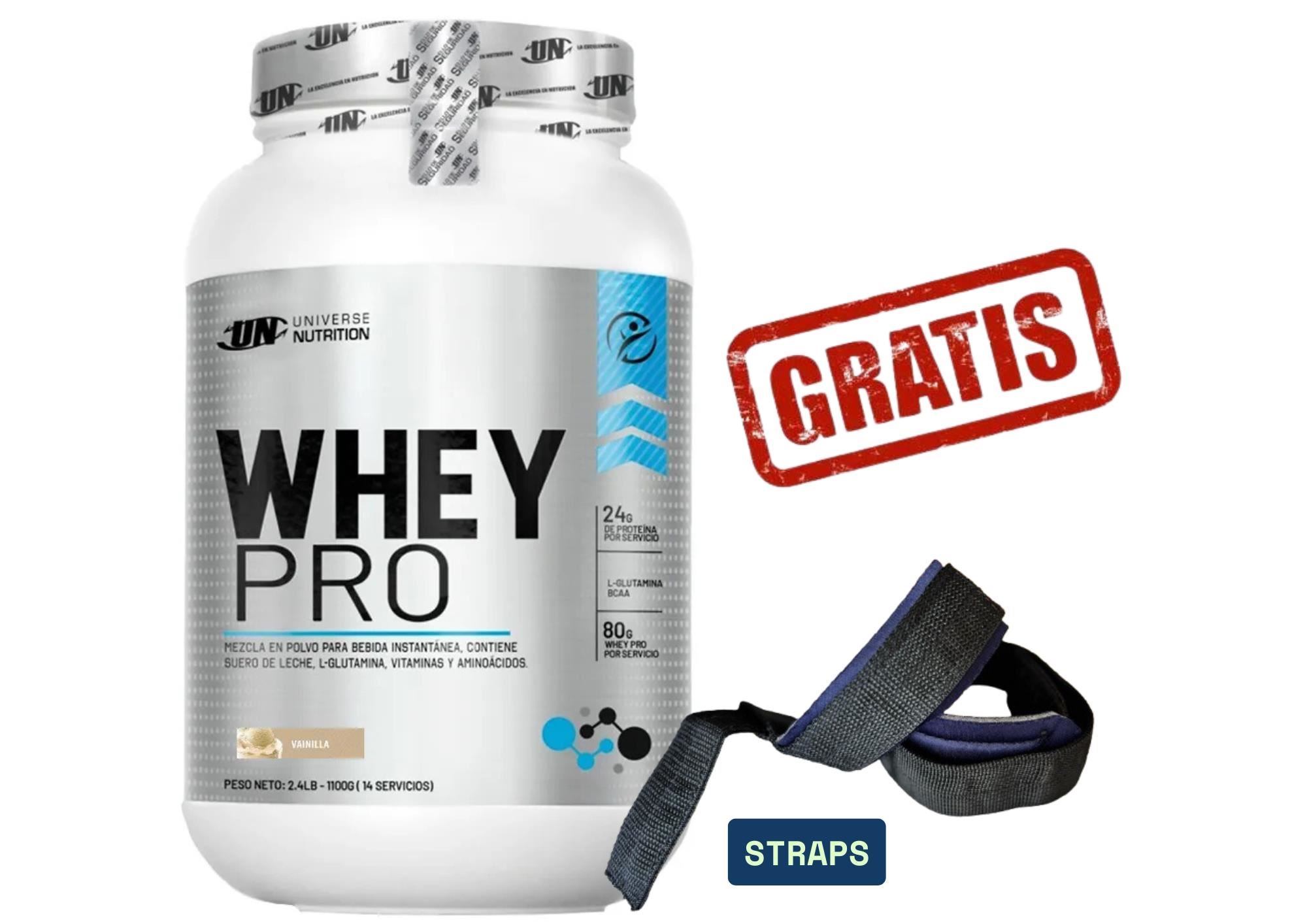 WHEY PRO 1 KILO VAINILLA + STRAPS
